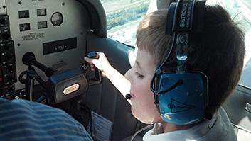 Ian in the cockpit