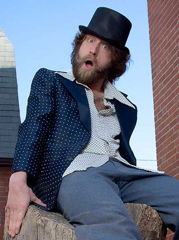 Josh Blue in blue suit