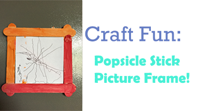 Popsicle stick picture frame